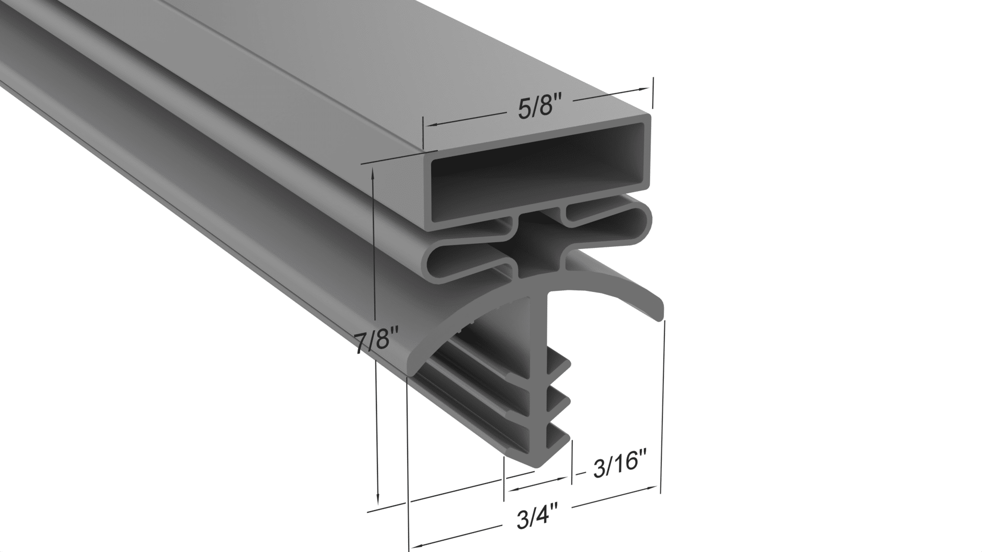 12-1-4x23-3-8 Door Gasket - Size 31 5/8 x 83 1/2 Strivide® Fits Bally® Part# 12-1-4x23-3-8 - Image 3