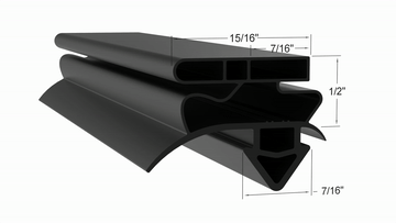 GDM-26 Door Gasket Part 811127 by Strivide® Size 28 7/8 x 53 1/2 Compatible with True® Part# 811127 - Image 2